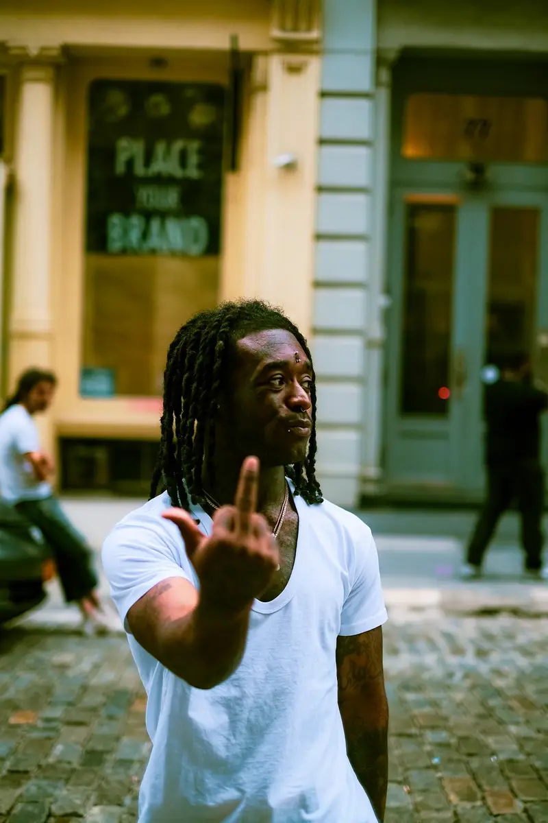 Street candid, storefront