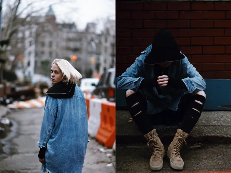 Aritsu umi denim diptych
