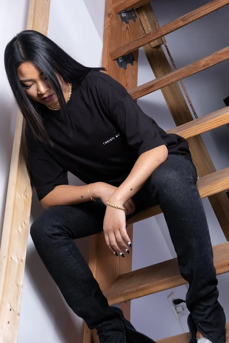 Christi Alonzo apparel photographed for the brand