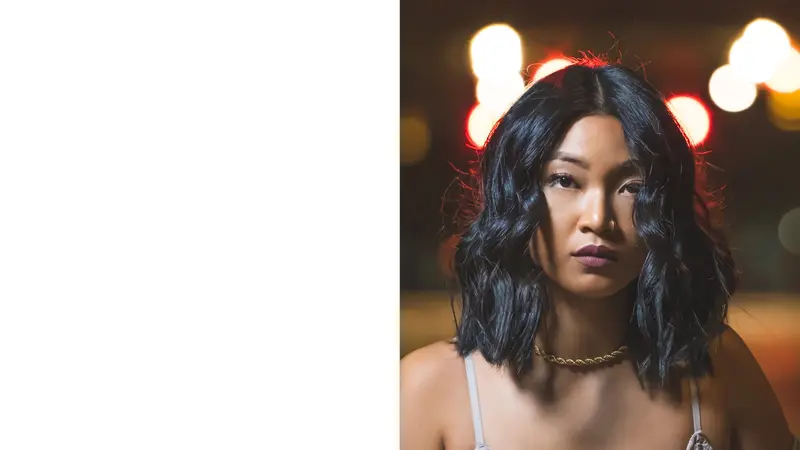 Split-frame portrait composition